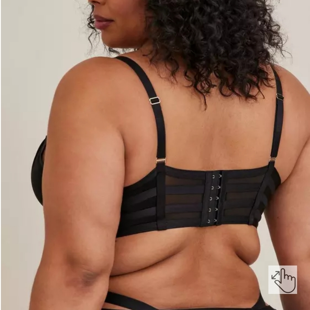 Strappy Satin Underwire Bra - Picture 3 of 7